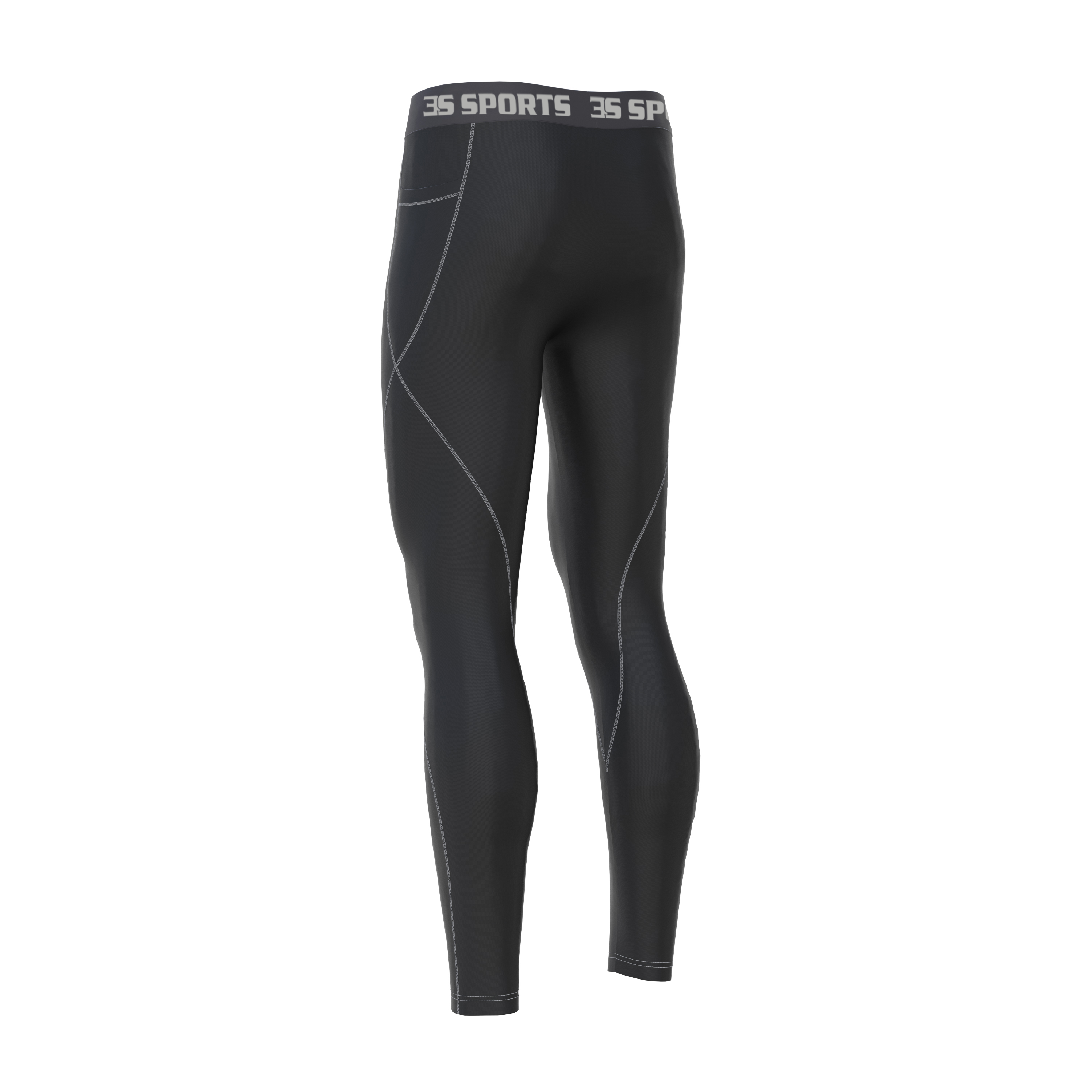 Gym Fitness Compression Wear #Men Compression trouser_grey_02